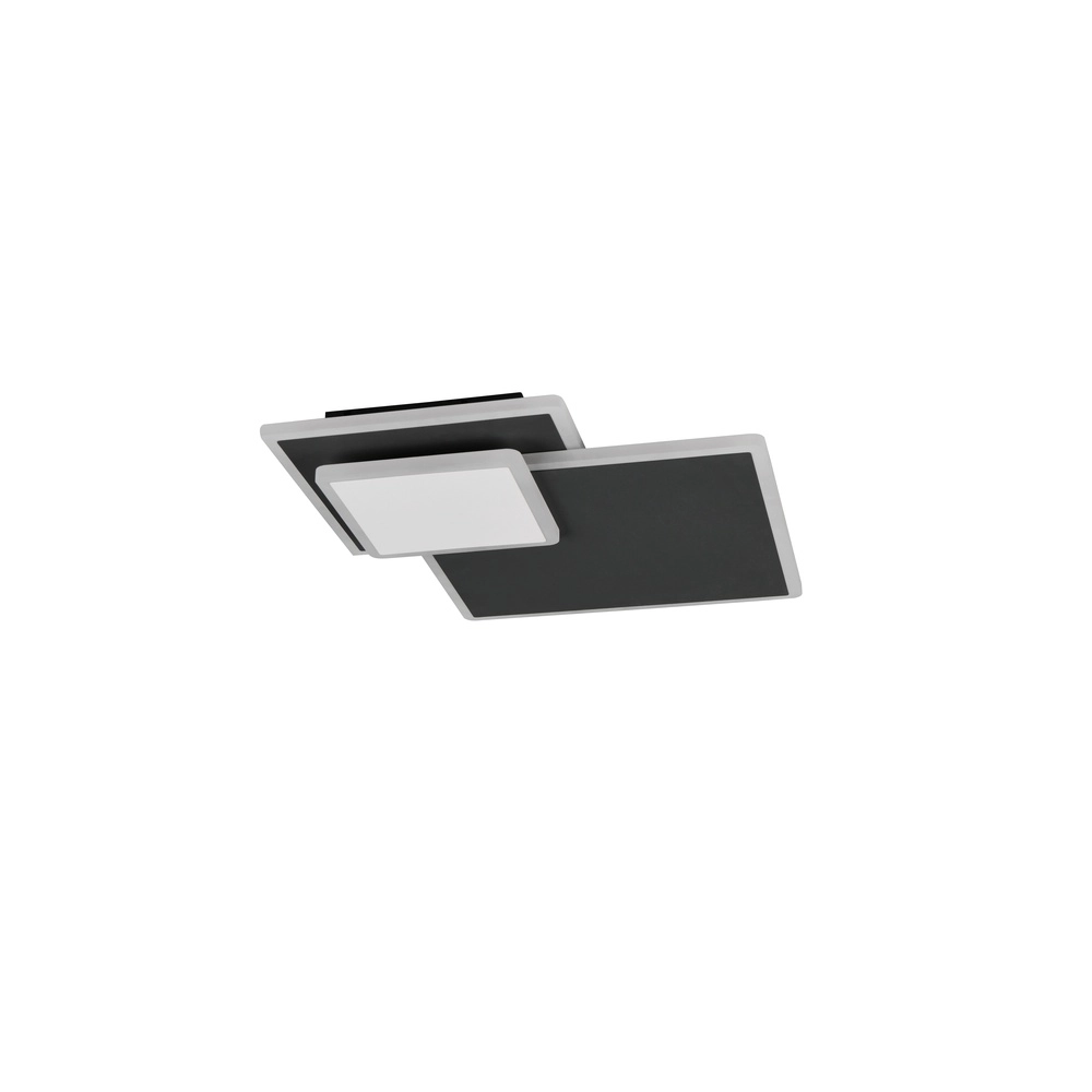 Quadratische Deckenlampe Serea Schwarz Trio 4017807703795
