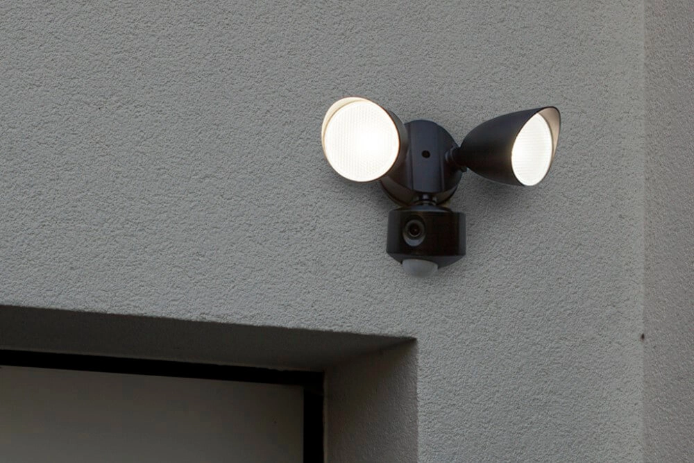 Wall lamp Draco black with camera Lutec 6939412013992
