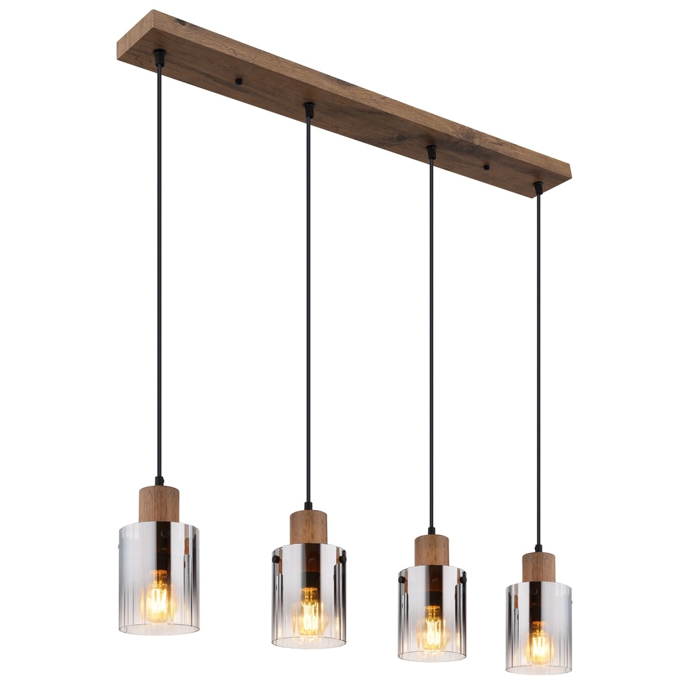 Pendellampe Underwood Holz 4-Licht
