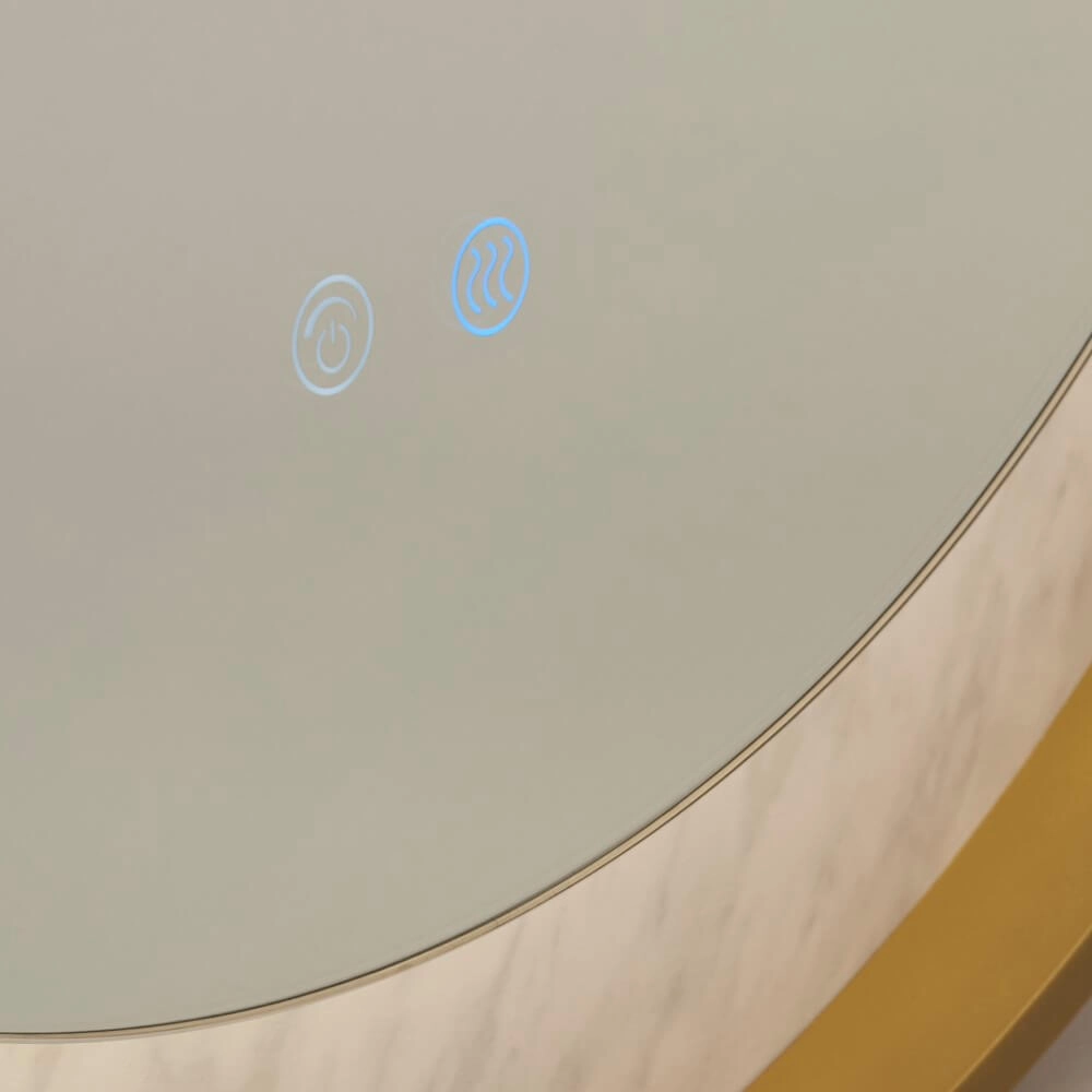 Badezimmerspiegel Luxo Gold mit Licht Searchlight 5053423272108