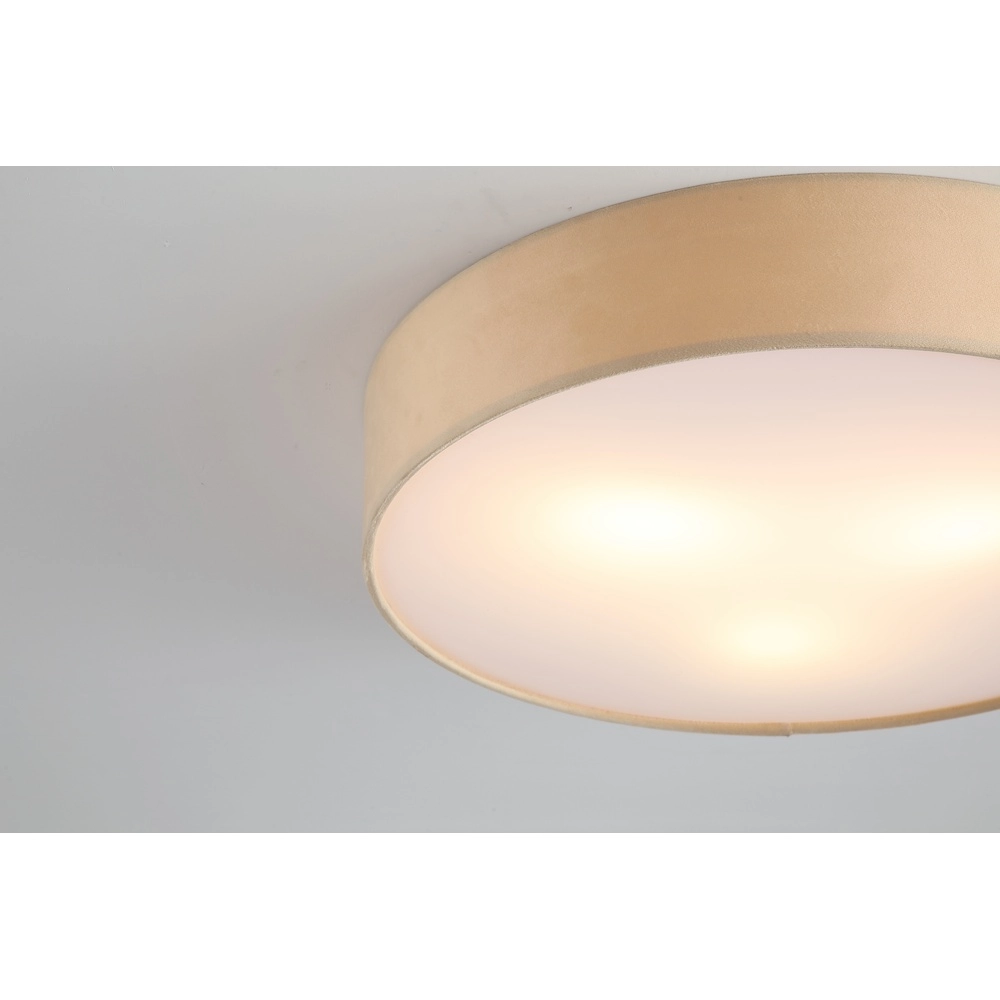 Deckenlampe Drum 50cm Champagner Samt Searchlight 5053423300009