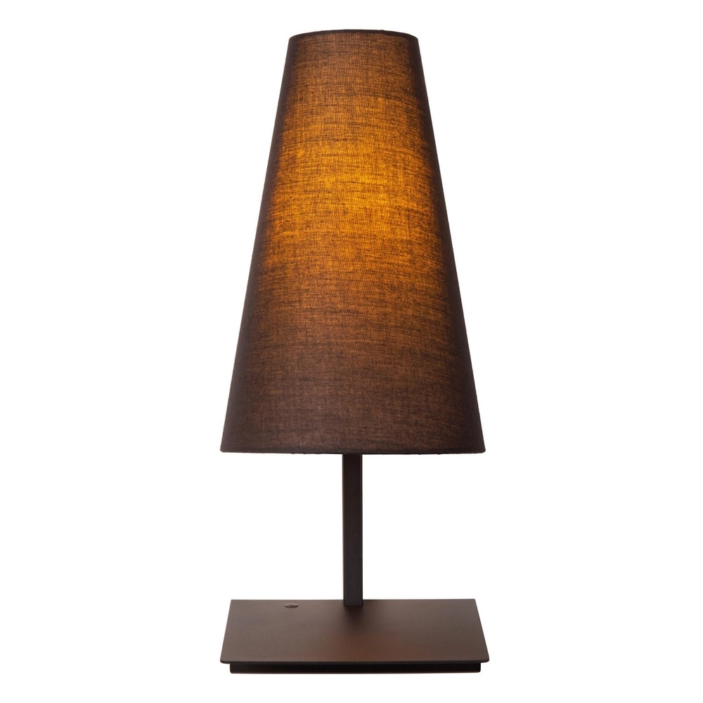 Design-Nachttischlampe Gregory Schwarz mit USB-Ladepunkt Lucide 5411212303370