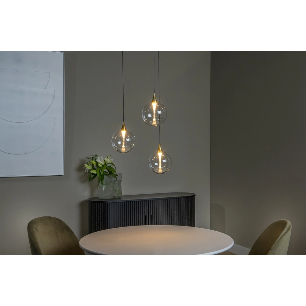 Design-LED-Pendelleuchten Gisela klar – 3x Ø 16 cm Premium by Lucide 5411212134783