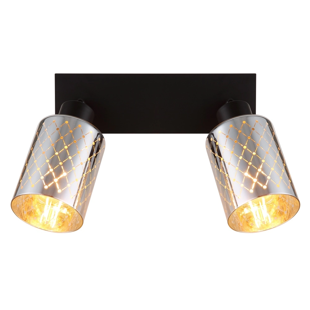 Design-Deckenlampe Alonso 2-Licht Schwarz Globo 9007371566259