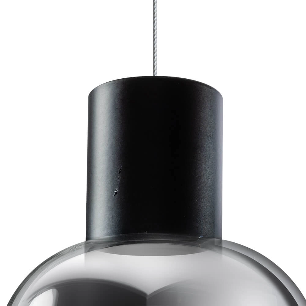 Hängelampe aus Glas Gary schwarz mit Rauchglas ETH 8720195302193