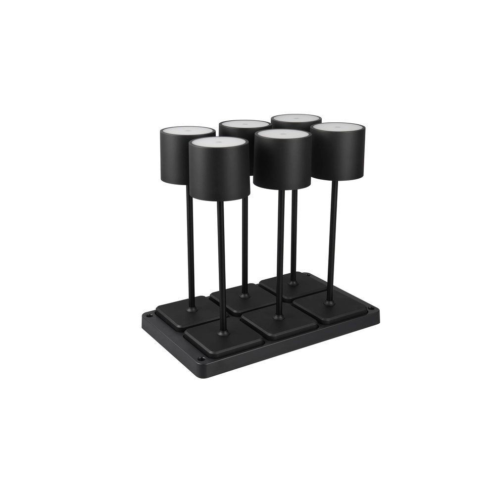 Set mit 6 Tischlampen Fernandez schwarz Trio 4017807601688
