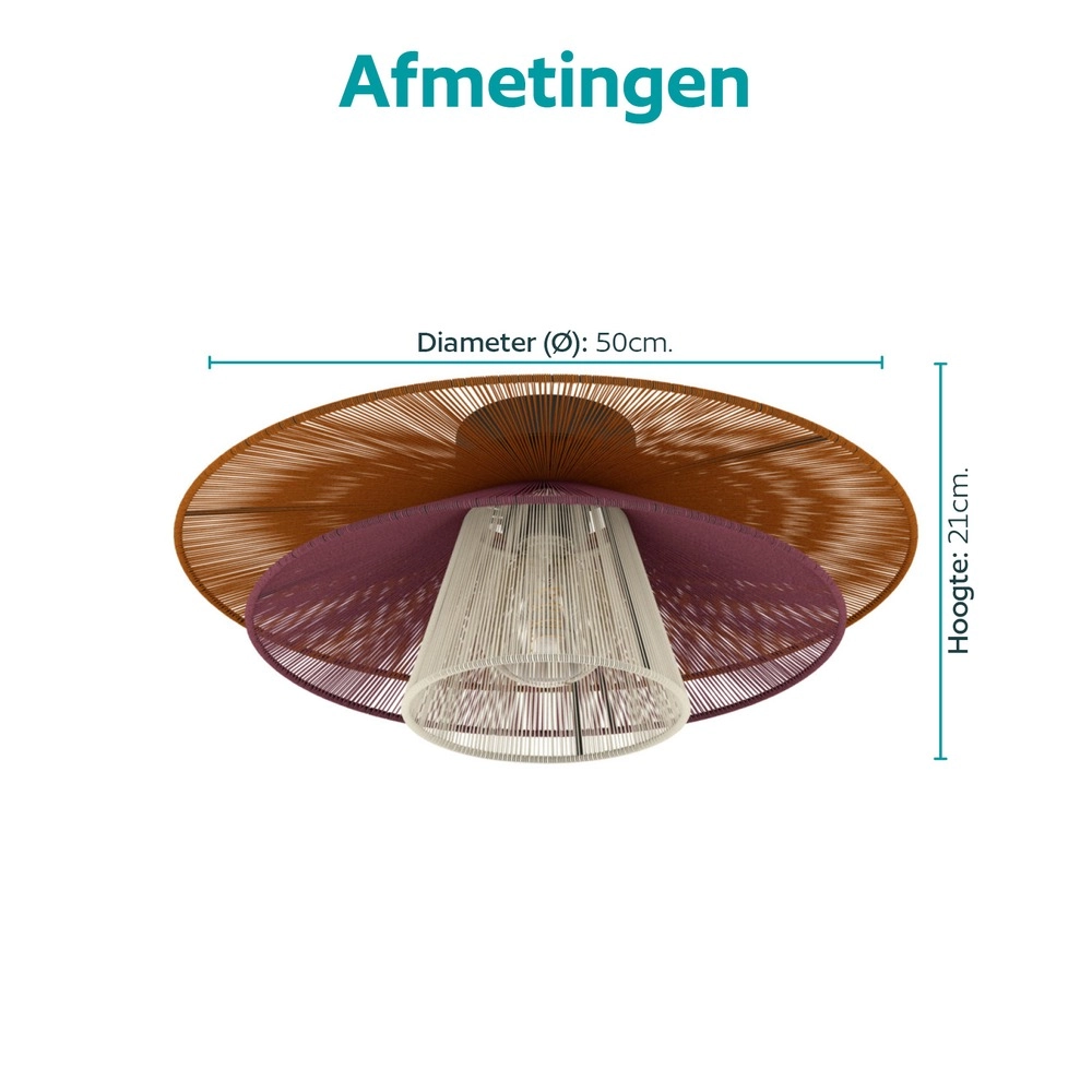 Drahtlampe Pignona Deckenfarben
