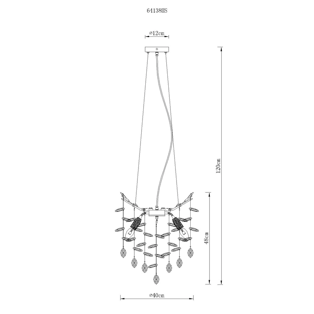 Pendellampe Queena silbergrau Ø 40cm Globo 9007371522675
