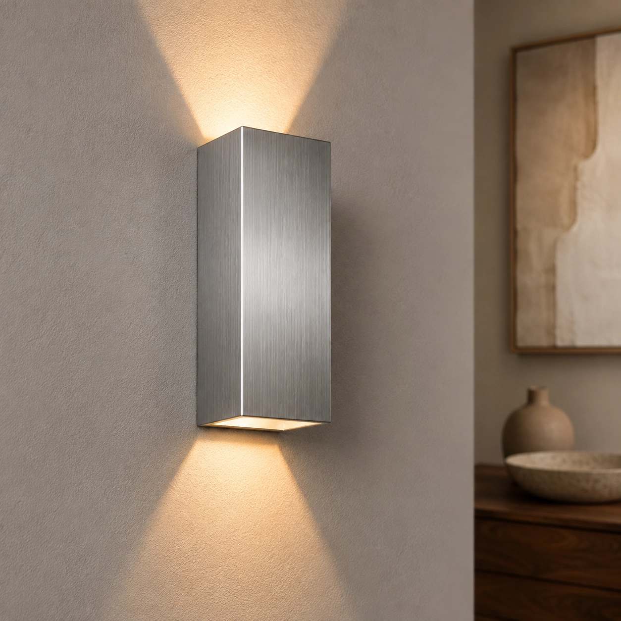 LED WandSpot Vegas250 Up - Down 2x4W - 2700K - 25cm Grau