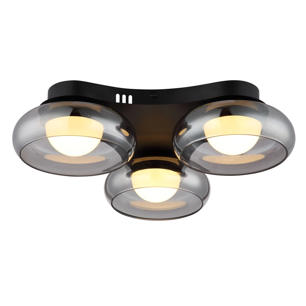 Design-Deckenlampe Carlene 3-Licht Schwarz Globo 9007371572175