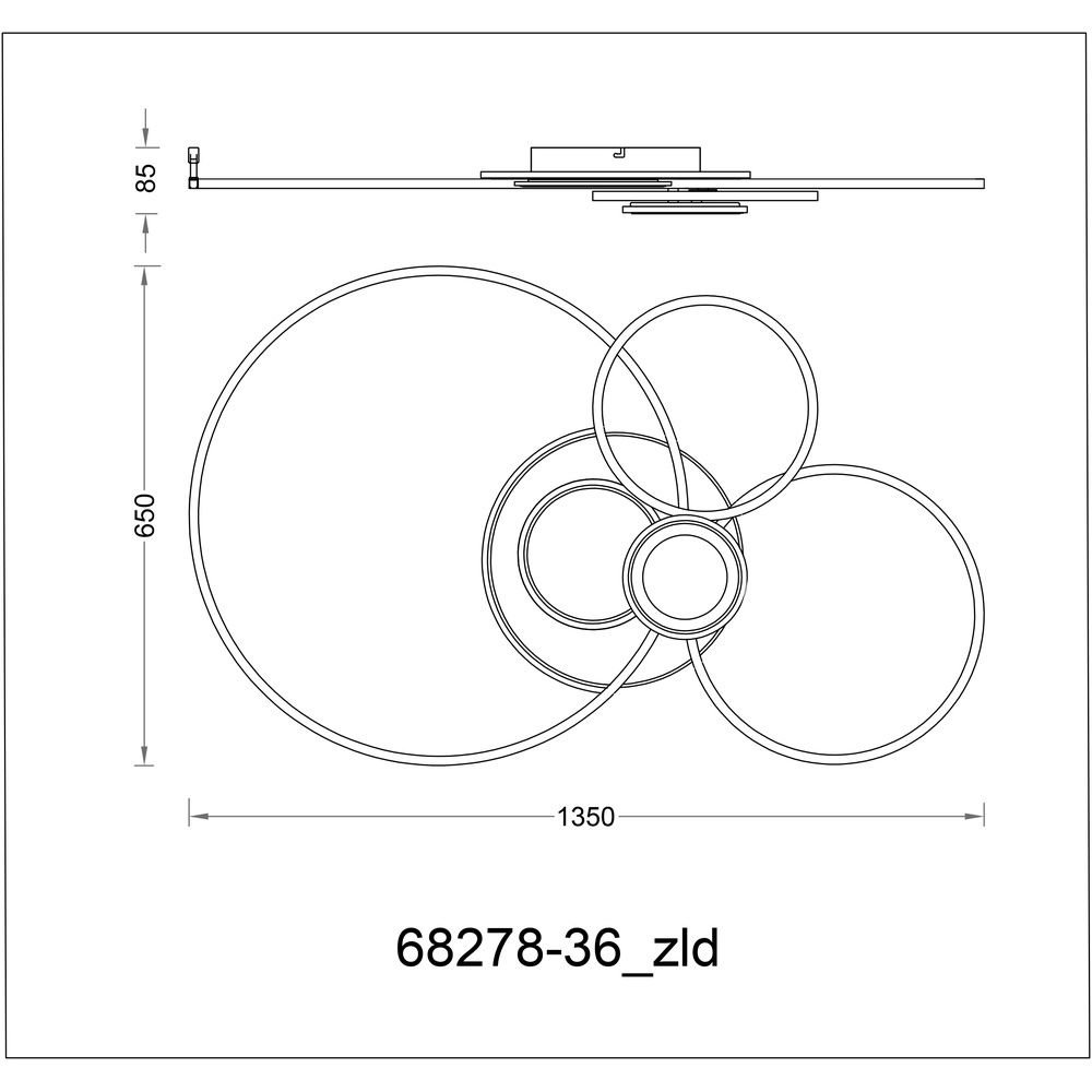 Silbergraue Deckenlampe Beltran Konstruktion Globo 9007371583690