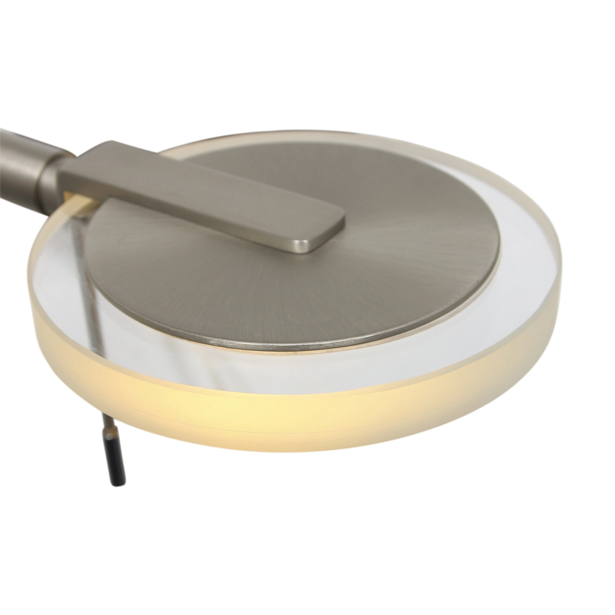 LED-Wandleselampe Turound 10 W – 2700 K – 62 cm Edelstahl-Klarglas Steinhauer 8712746133370