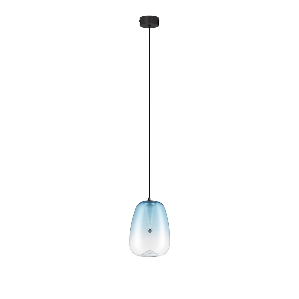 Design-Pendelleuchte Oblo 1-hellblaues Glas Lyora 5212017474117