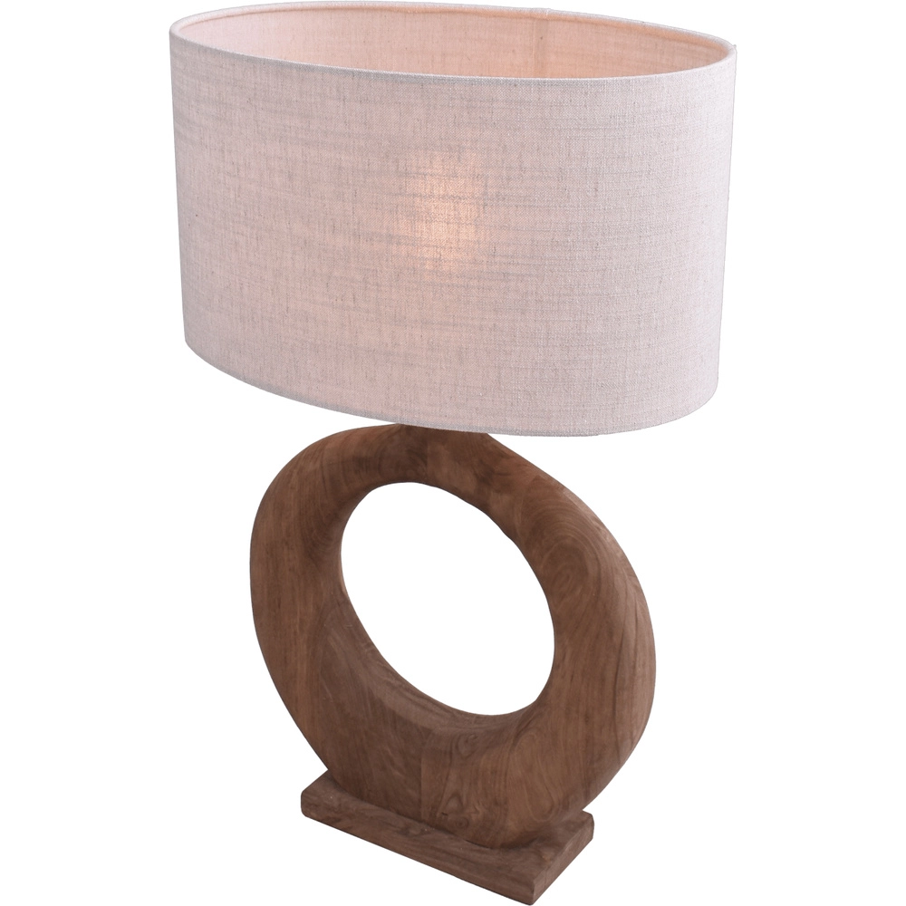Japandi-Tischlampe Woodie Round 45 cm – Holz mit Naturholz Masterlight 8718121392769