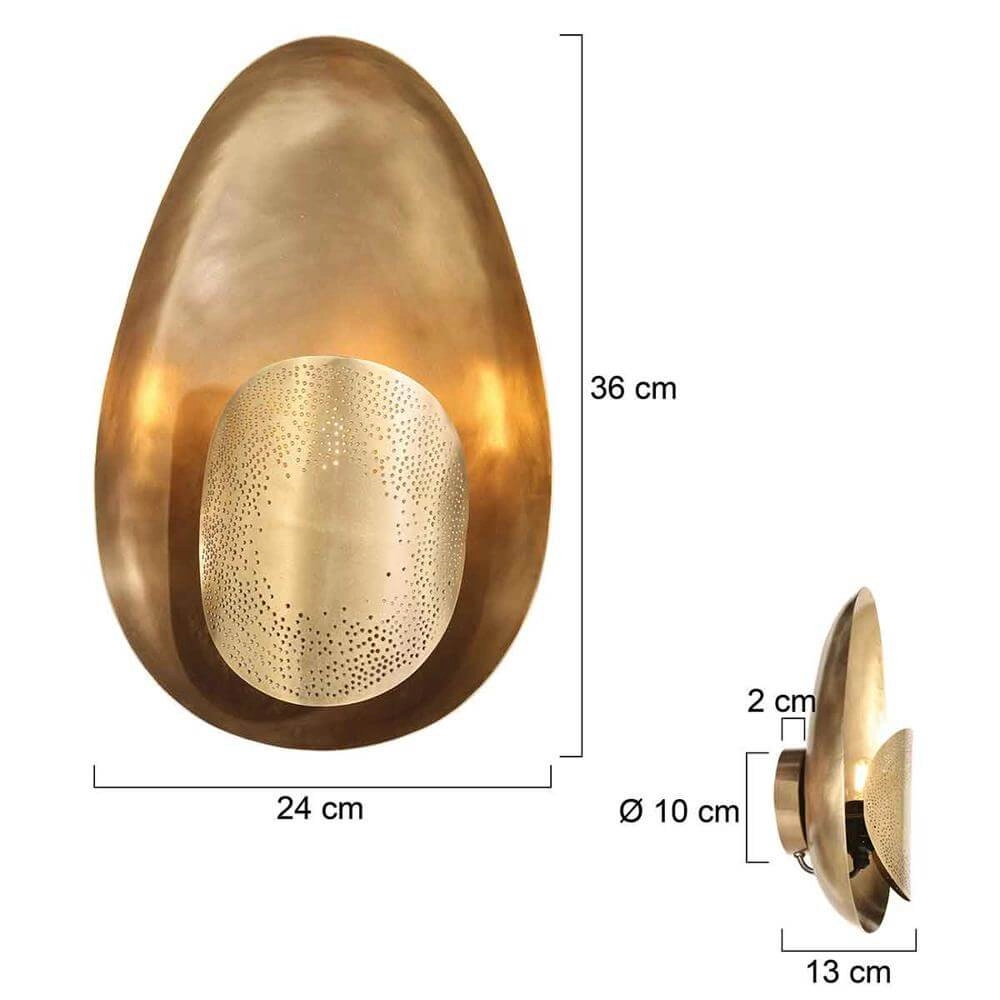 Ovale Wandleuchte Brass Bronze Steinhauer 8712746171655