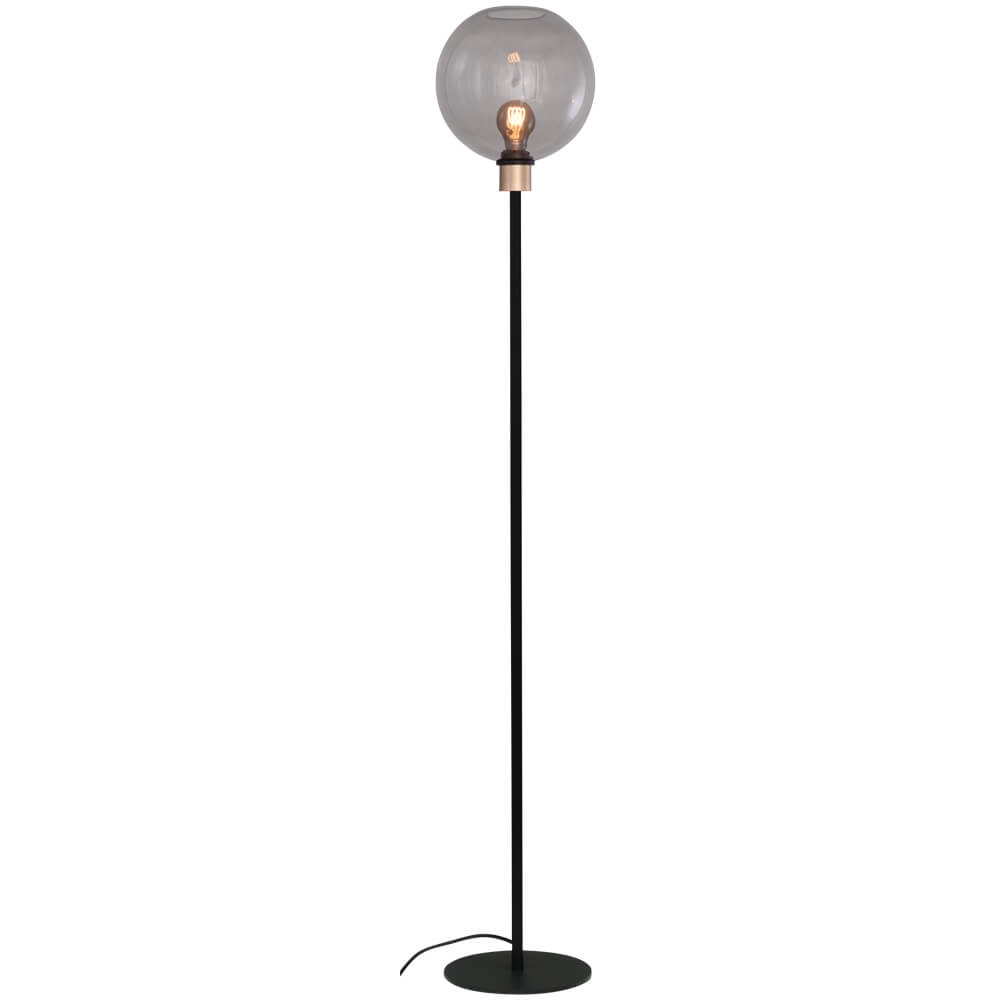 Stehleuchte aus Glas Lazise schwarz mit gold