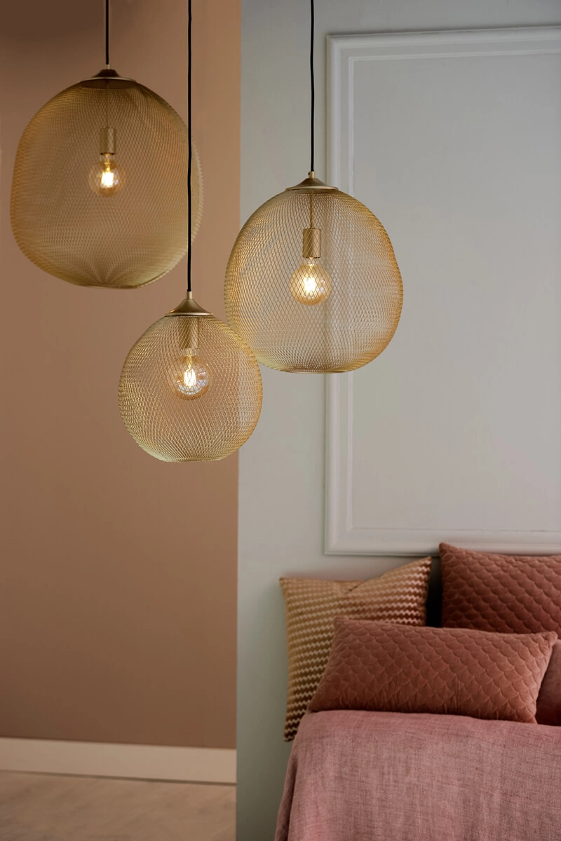 Goldene Pendelleuchte Moroc Ø 50cm Light & Living 8717807605223