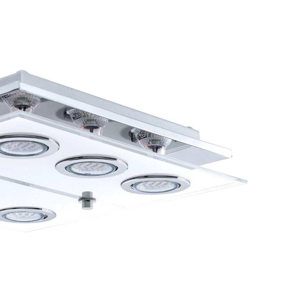 LED-Deckenlampe Cabo Square 6x3W - 3000K - 34cm Chrom Eglo 9002759309329
