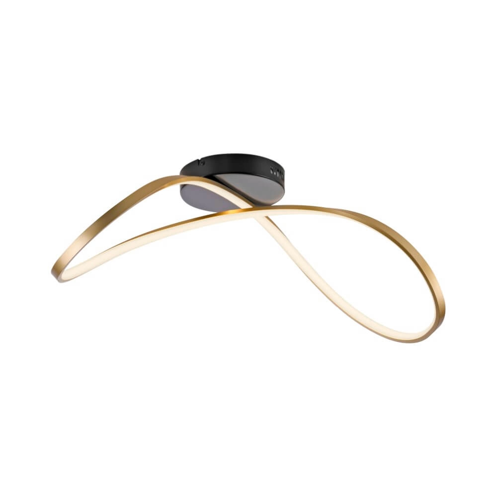 Designer-Deckenleuchte Okta messing/schwarz Just Light 4043689001940