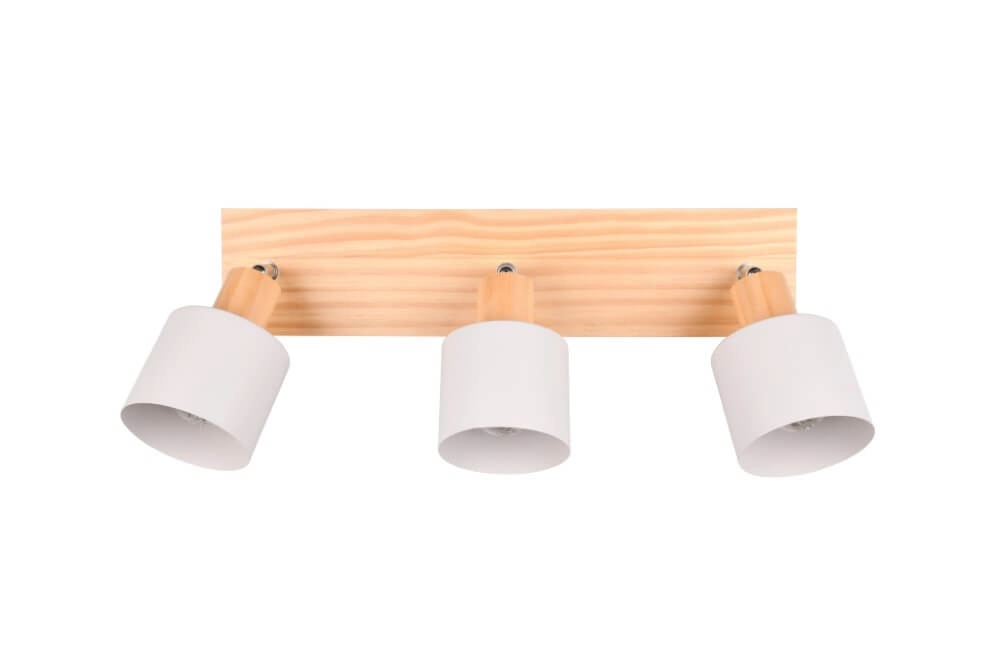 Deckenleuchte mit 3 Leuchten Shanti mit Holzoptik Trio 4017807615739
