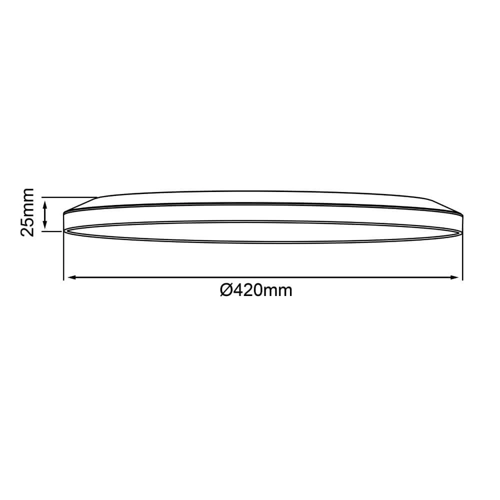 Deckenleuchte Sorell Ø 42cm schwarz Brilliant 4004353413698