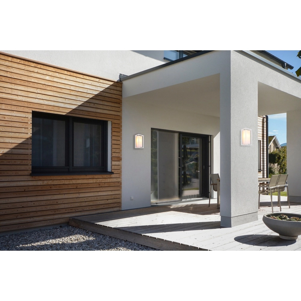 Außenwandlampe Logana Weiß Globo 9007371471812