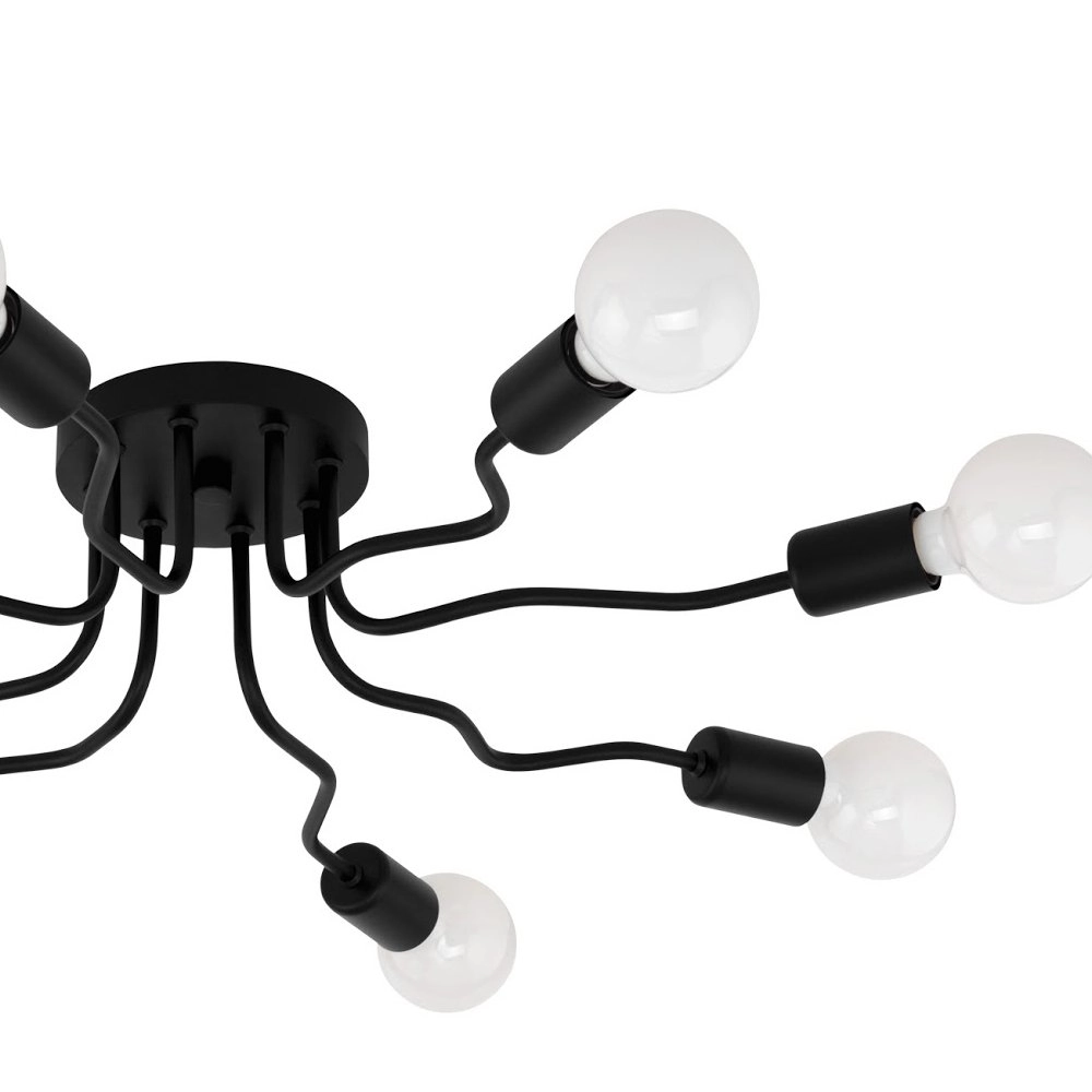 Schwarze Deckenleuchte Orazio spider Eglo 9002759979843
