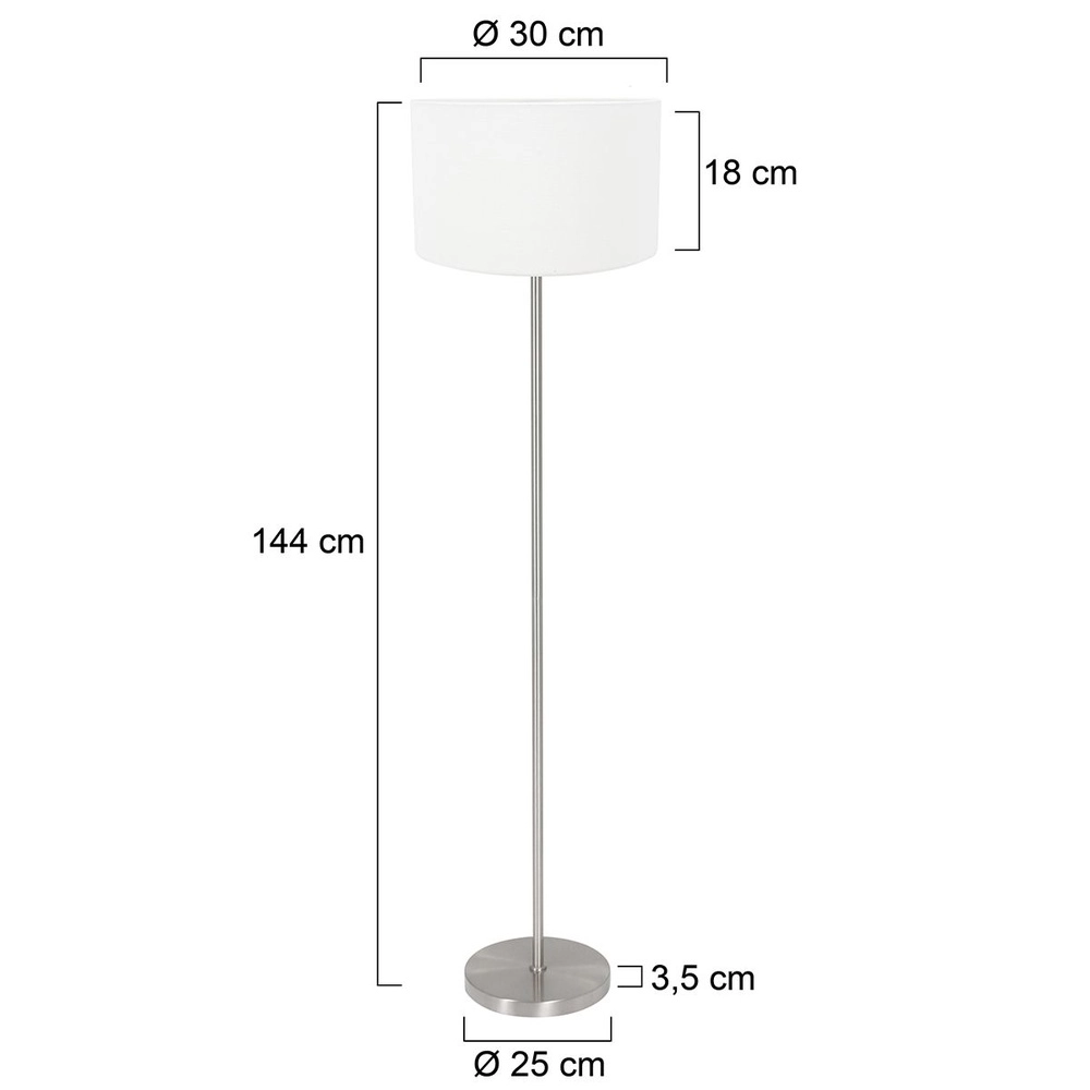 Stehlampe Noor mit weißer Kappe Steinhauer 8712746182262