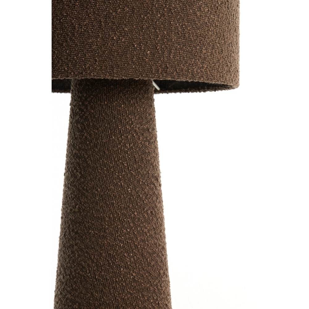 Stehlampe Micky Ø 38 cm – bouclé – braun Light & Living 8717807782788