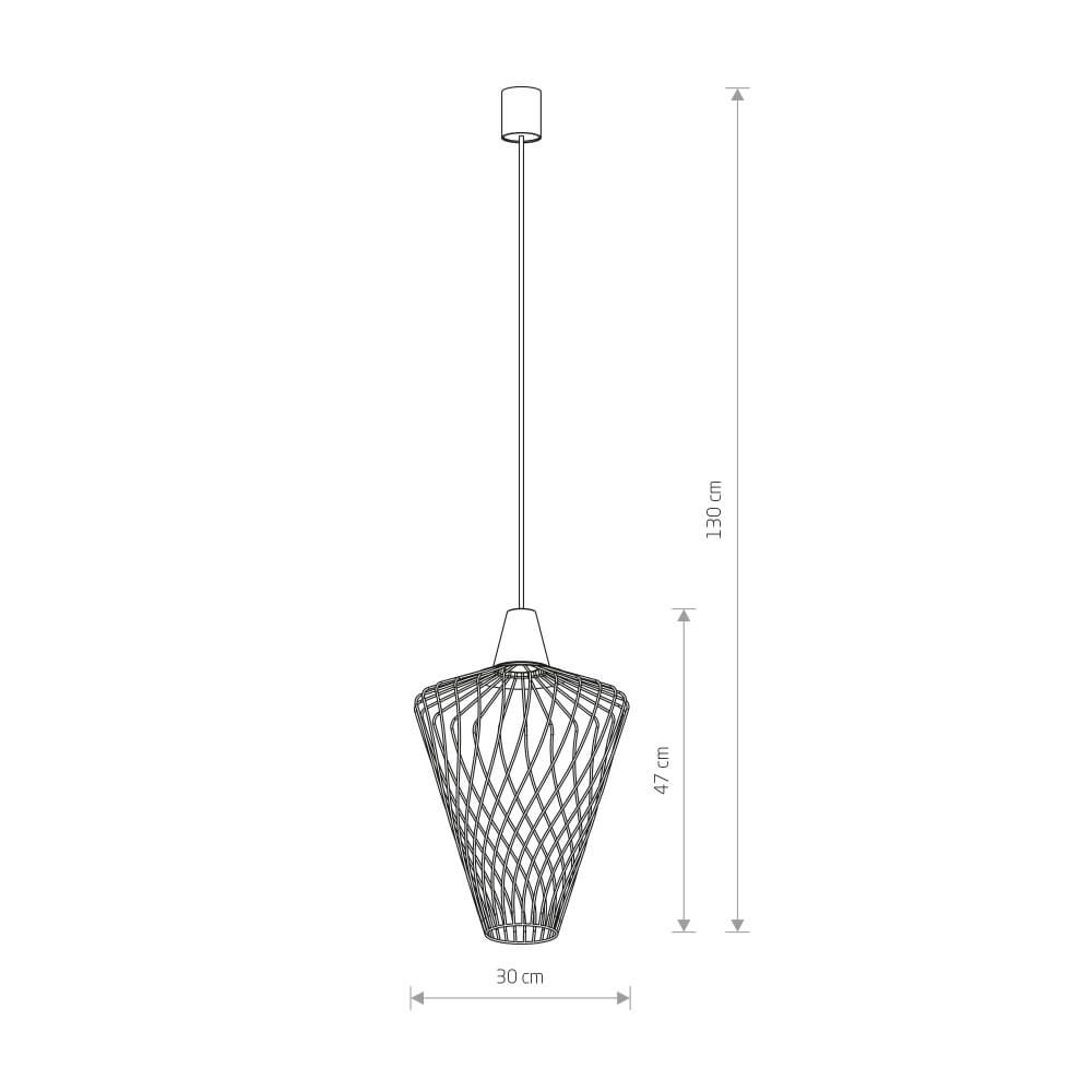 Ø 30cm Drahtlampe Wave Gold Lyora 5903139885799