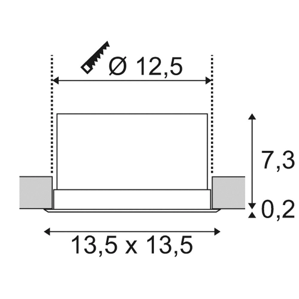 LED-Einbauleuchte Verlux 13 cm weiß SLV 4024163164313