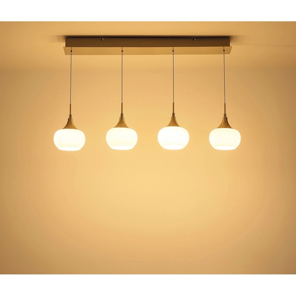 Design-Pendellampe Lui 4-Light-Nickel Globo 9007371592593