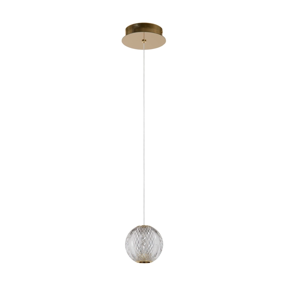 Goldene Pendellampe Cintra Ø 14cm