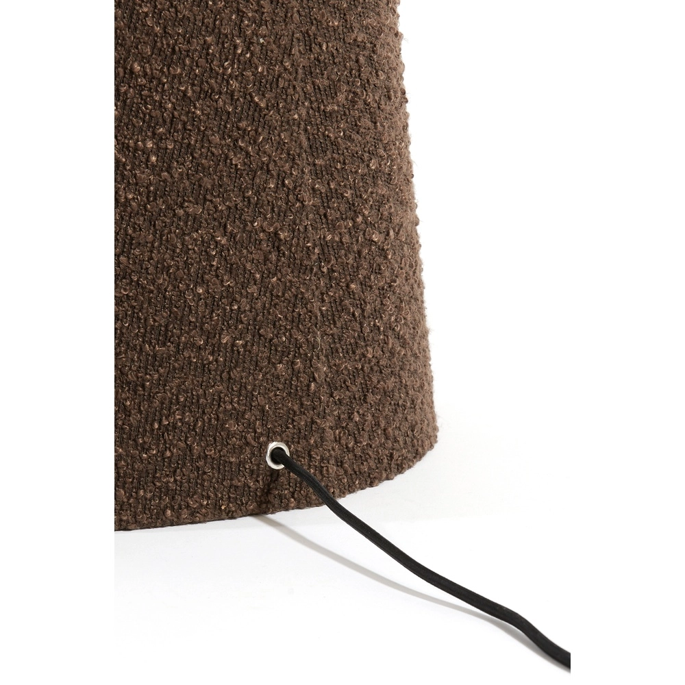 Stehlampe Micky Ø 38 cm – bouclé – braun Light & Living 8717807782788