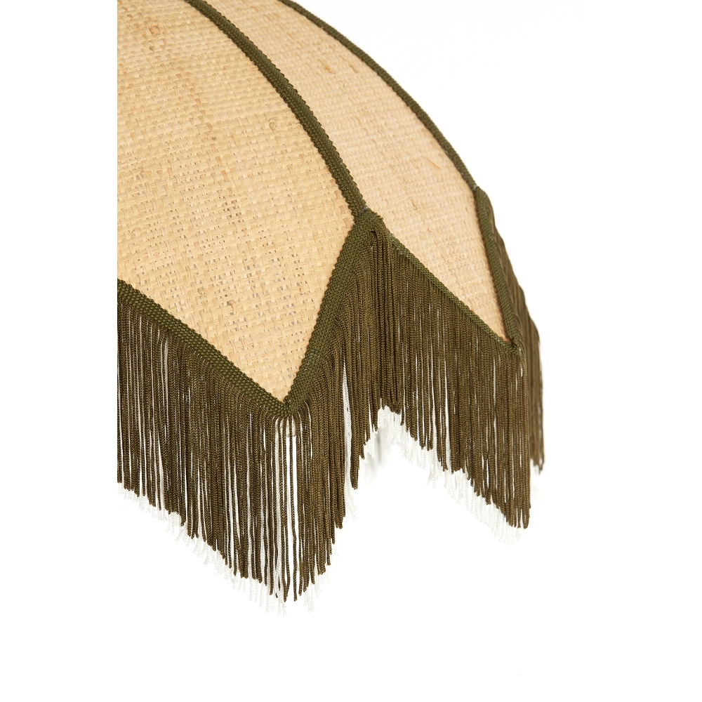 Ø 45cm Pendellampe Sulina Raffia mit Grün Light & Living 8717807762391