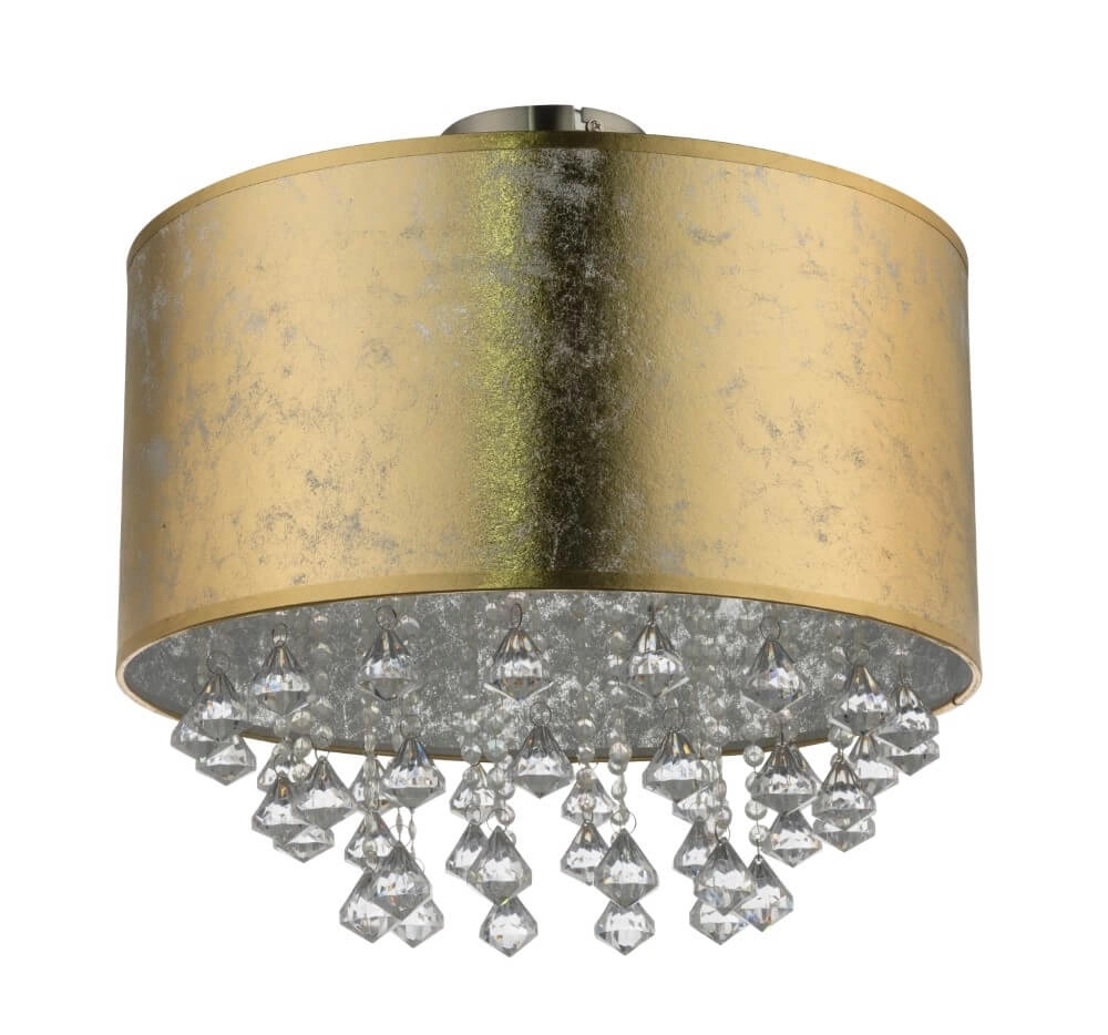 Goldene Deckenleuchte Ø 40cm Amy mit Kristall Globo 9007371360970