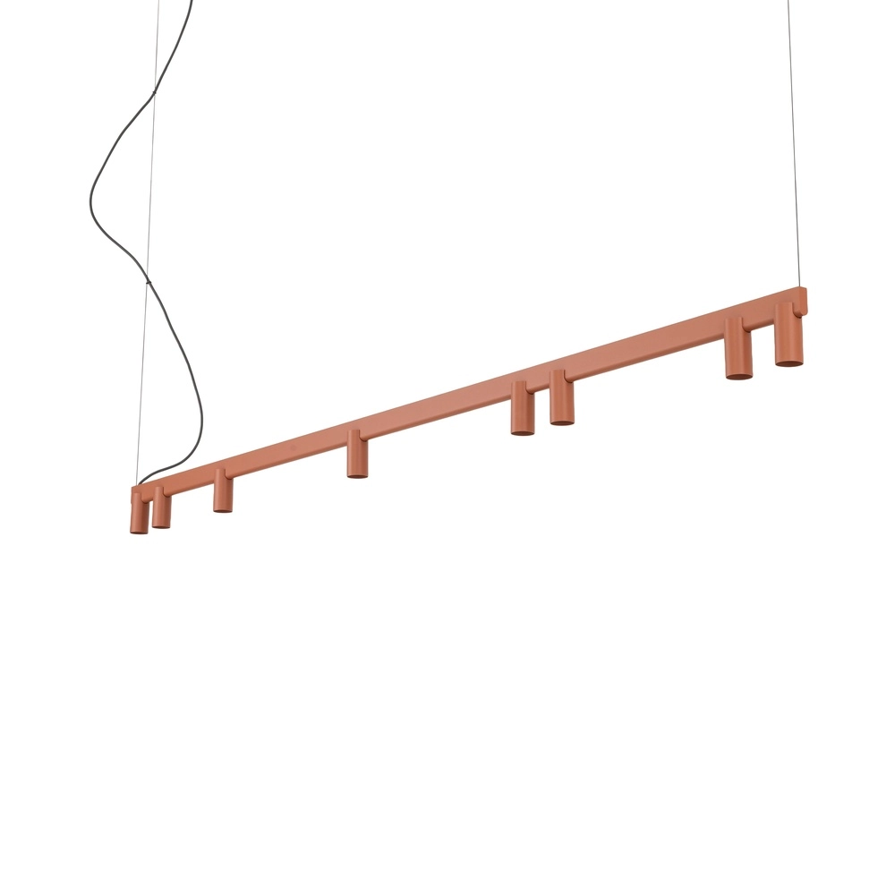 Design-Pendellampe Fourty 8-Licht Terrakotta