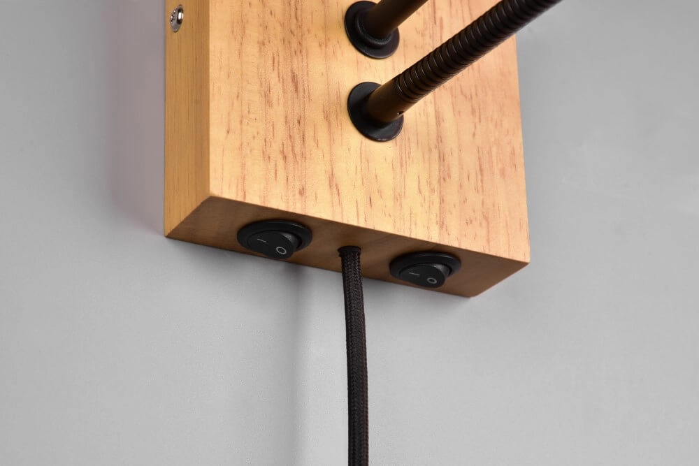 Ländliche Wandlampe Nilam rechteckige Haube Trio 4017807567977