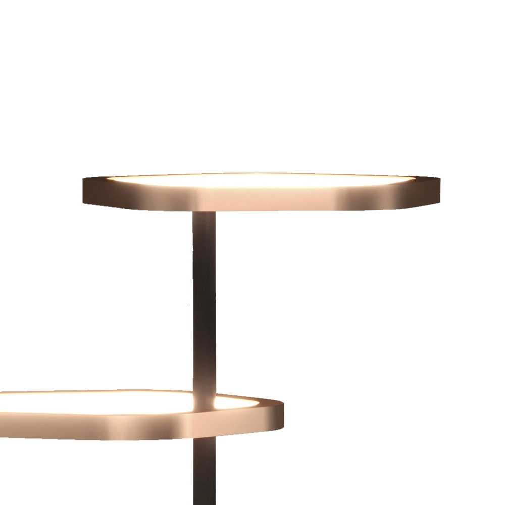 Einzigartige Stehlampe Estrella Schwarz mit Braun Stars of Light 9008606357789