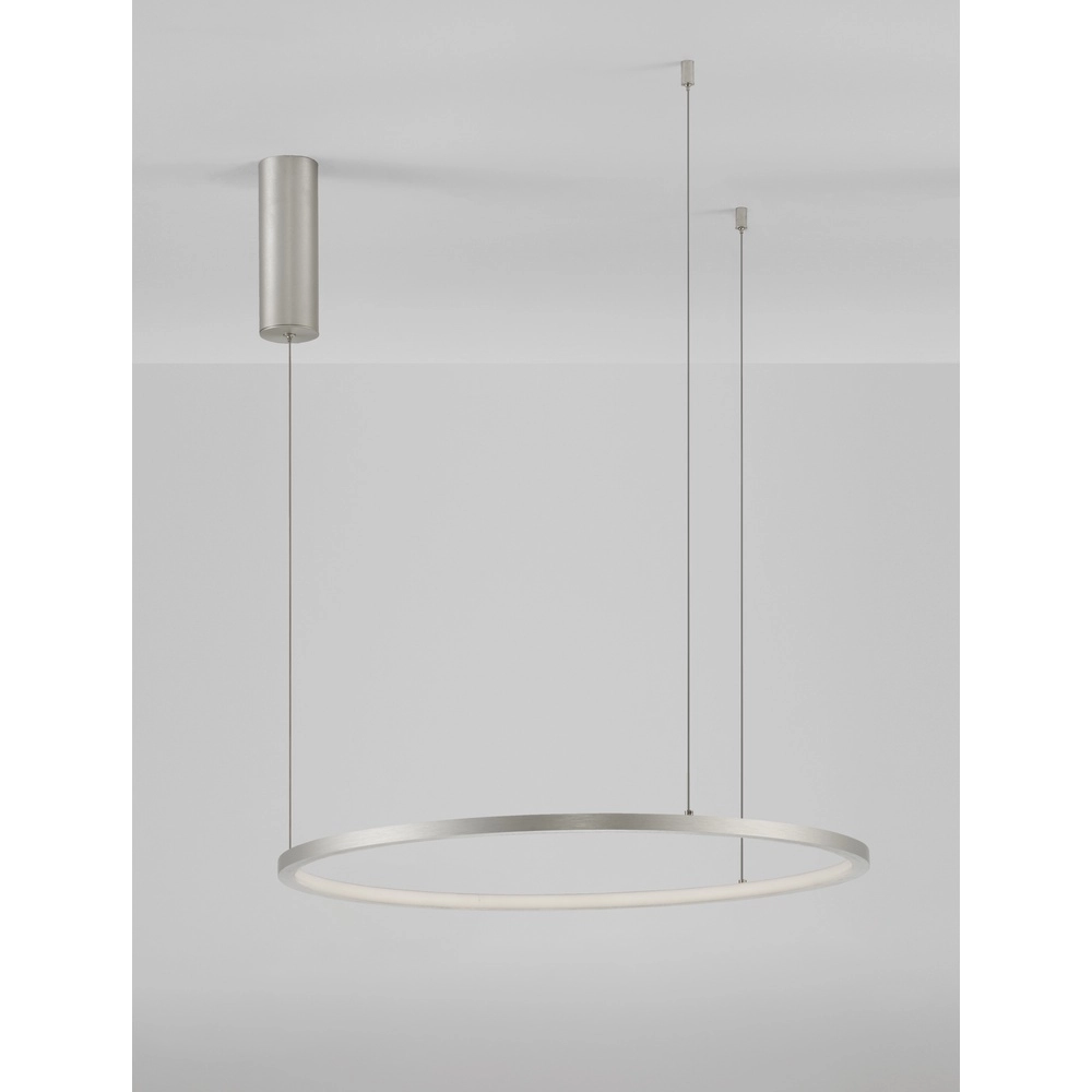 Runde Pendelleuchte Tarquin silbergrau Ø 60cm Lyora 5212017438287