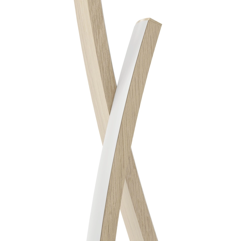 LED-Stehlampe Grisolia 129 cm – Holzoptik Eglo 9008606316229