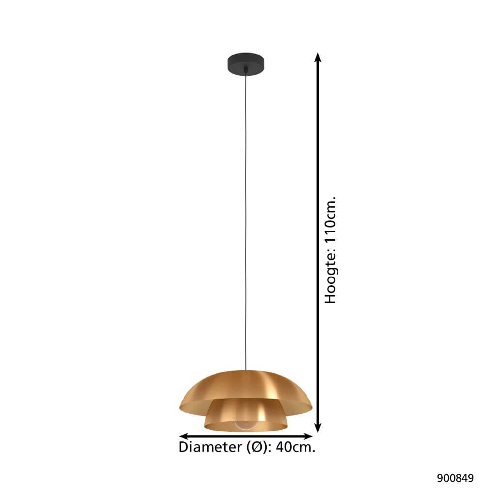 Hängelampe im Golddesign Cenciara Ø 40cm Eglo 9008606274390