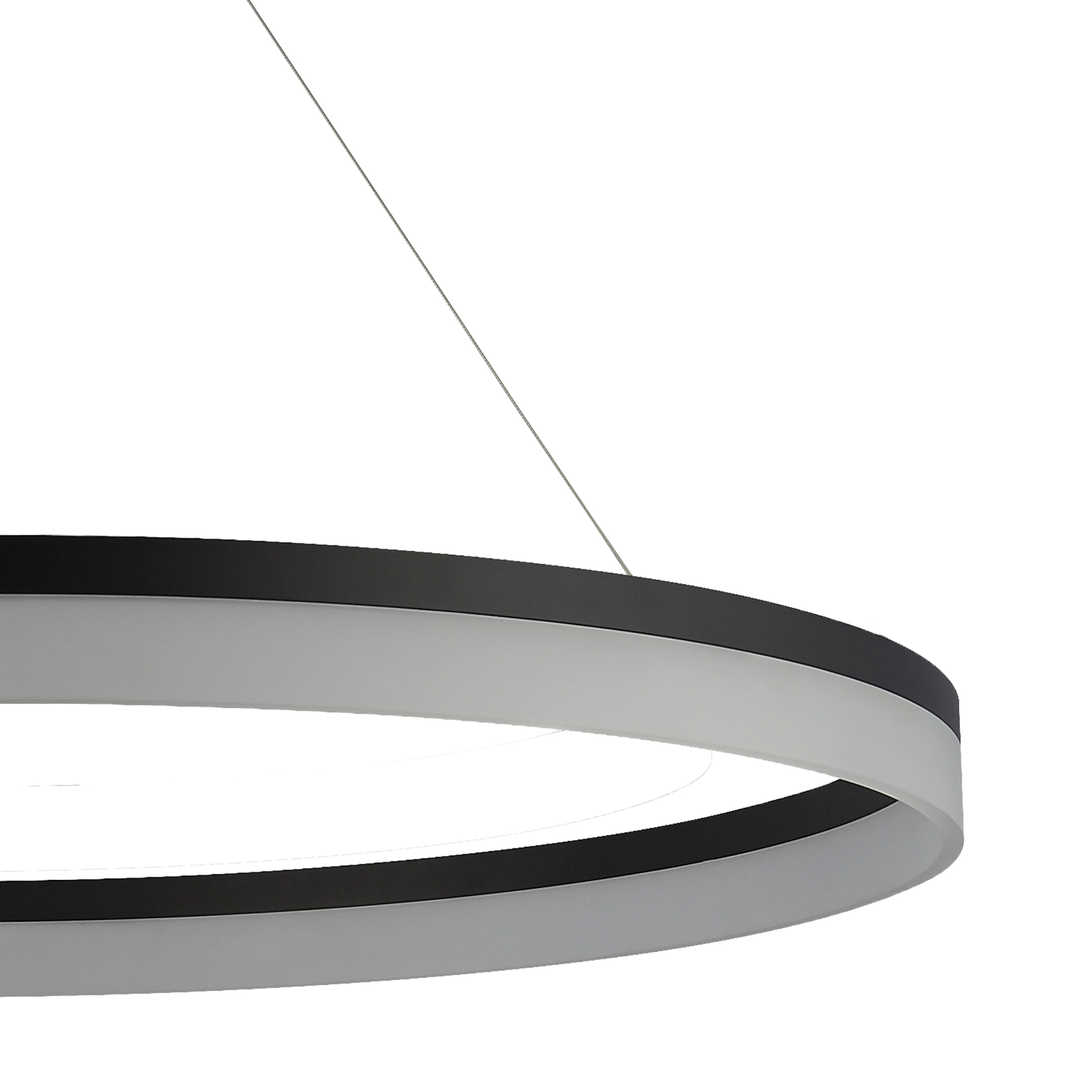 Elegante Pendellampe Ara Ø 150 cm schwarz Lyora 5053423307220
