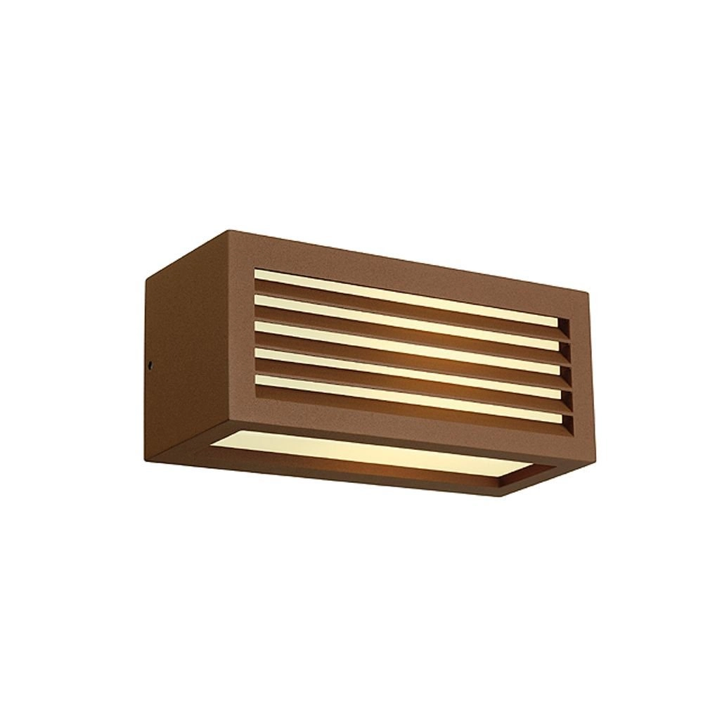 Außenlampe Box L E27 Rost -Brown SLV 4024163129381