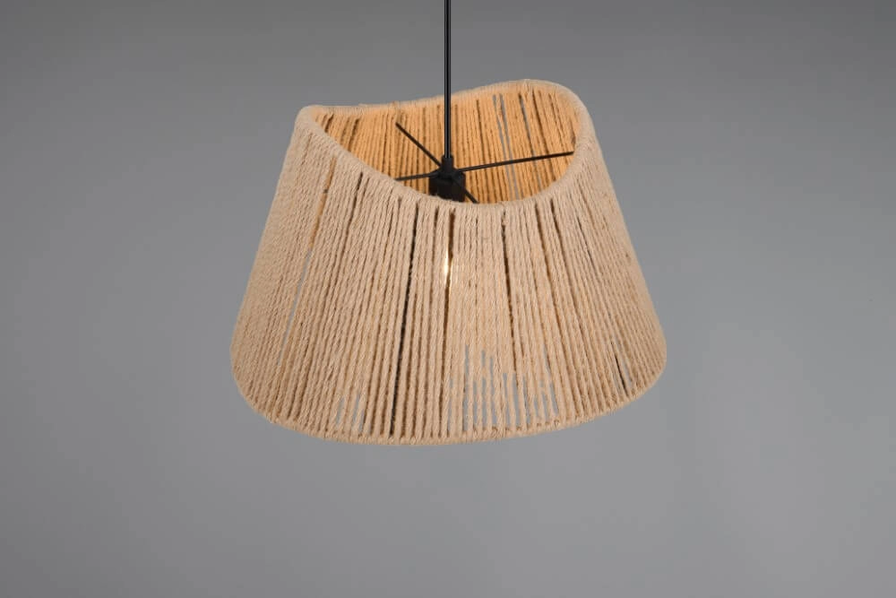 Japandi Pendelleuchte Valerie Rattan Ø 52cm Trio 4017807637380