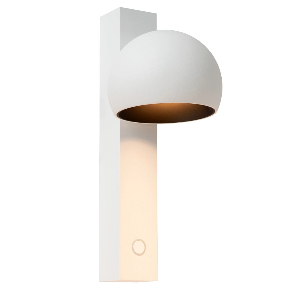 Bettleselampe Esfera LED – Weiß