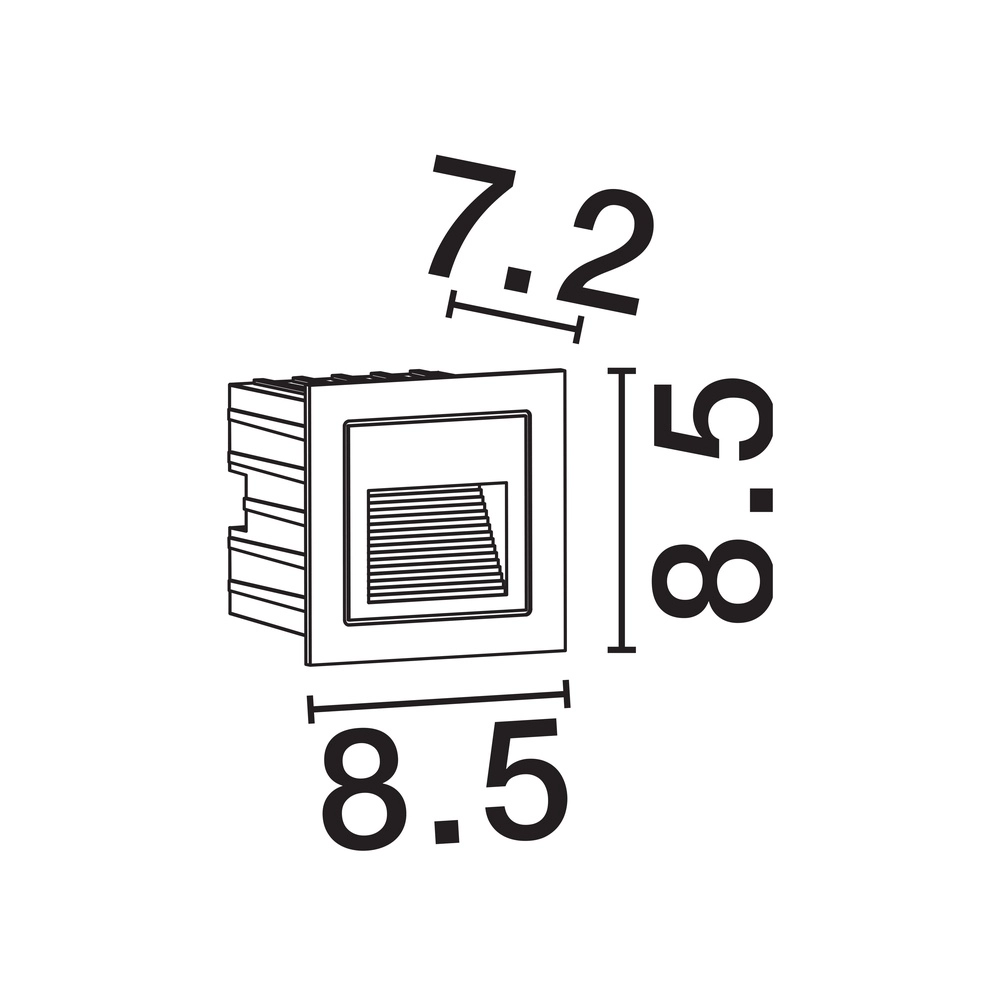 Quadratische Einbauleuchte Polka schwarz Lyora 5212017453198