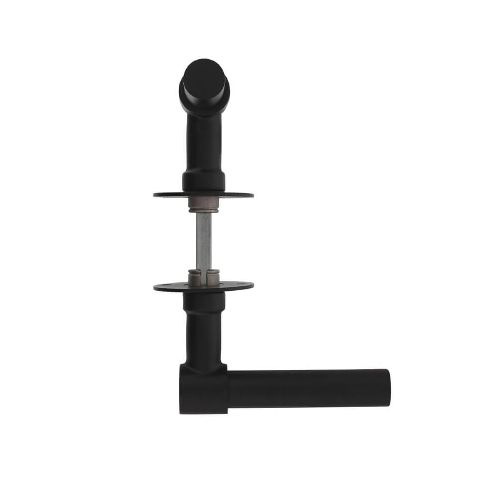 Türgriff L/T Krucko mit flacher Rosette 2mm schwarz Intersteel 8714186458211