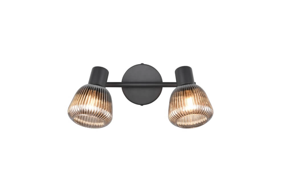 Doppelte Deckenleuchte Tarifa mit geripptem Glas Trio 4017807615838