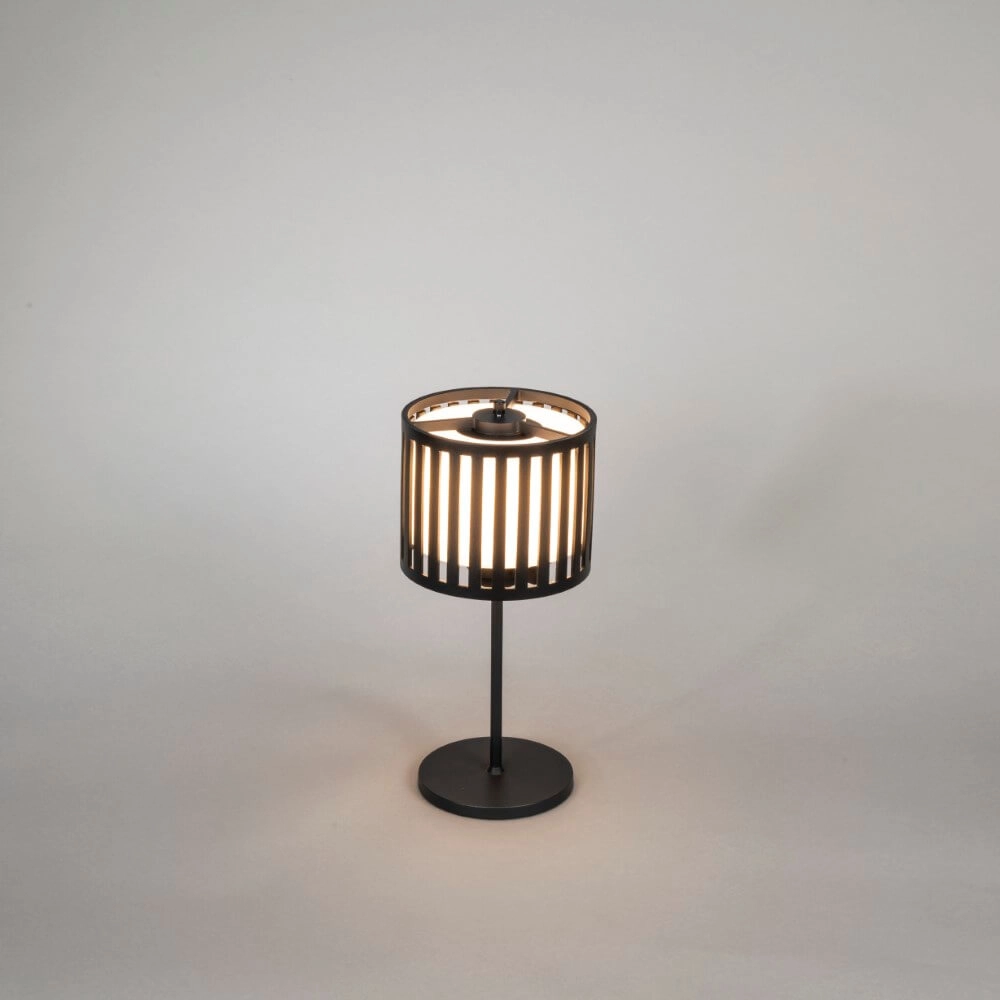 Einzigartige Tischlampe Bottle schwarz wiederaufladbar KonstSmide 7318308377520